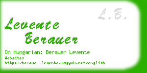 levente berauer business card